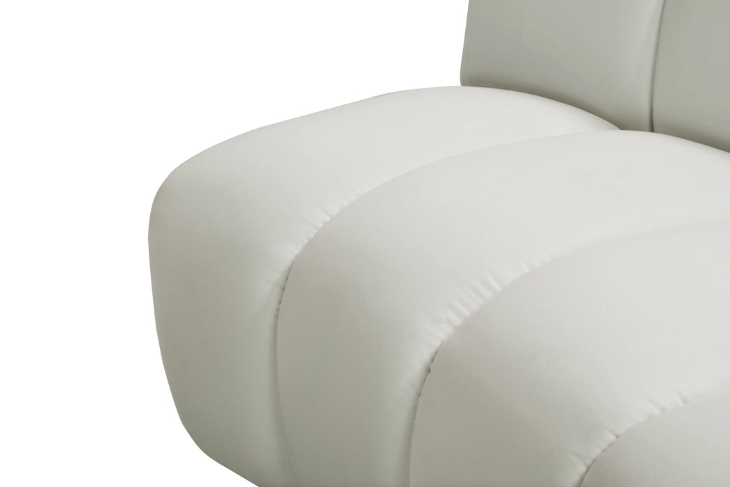 Infinity Cream Velvet 2pc. Modular Sectional