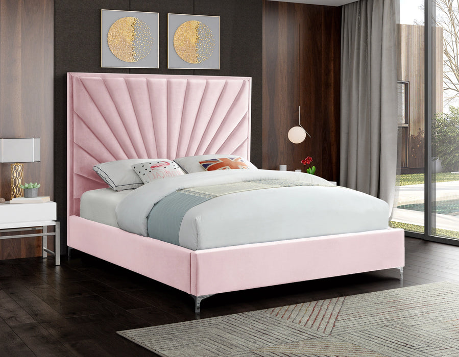 Eclipse Pink Velvet Full Bed