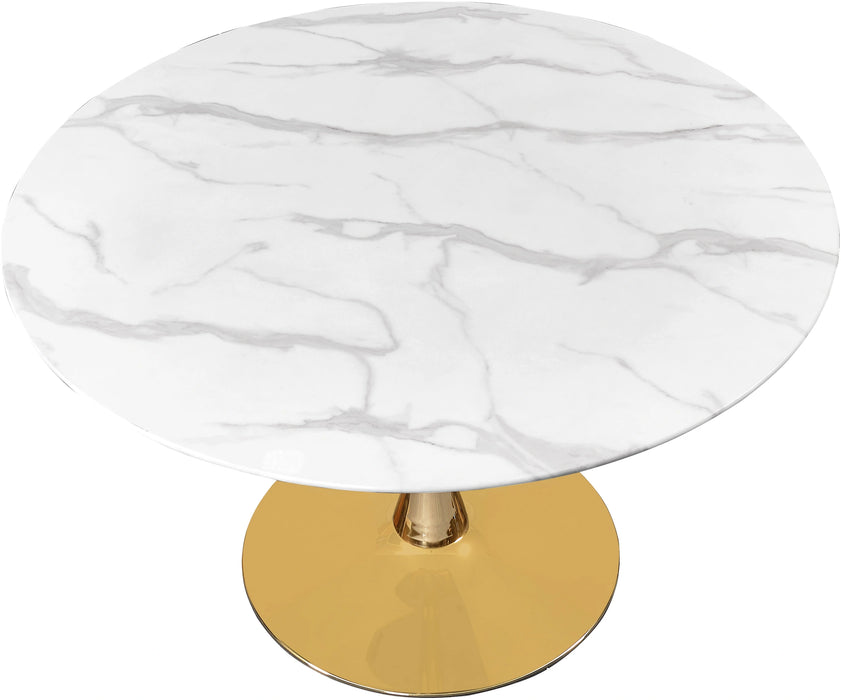 Tulip Gold Dining Table (3 Boxes)
