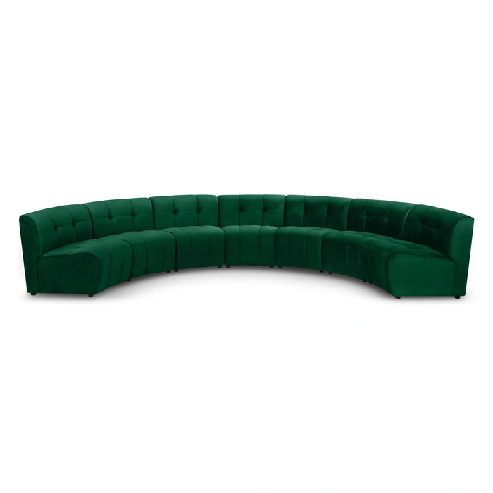 Limitless Green Velvet 7pc. Modular Sectional