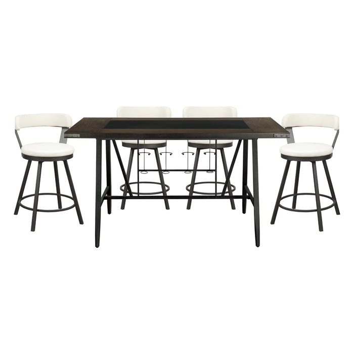 Appert 5pc Set (TB+4S) in Gray/White/Brown - 5566-36*5WT