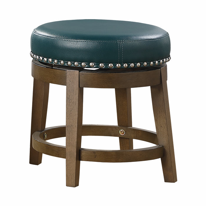 Westby Round Swivel Stool, Green in Green/Brown - 5681GEN-18