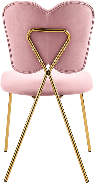 Angel Pink Velvet Dining Chair