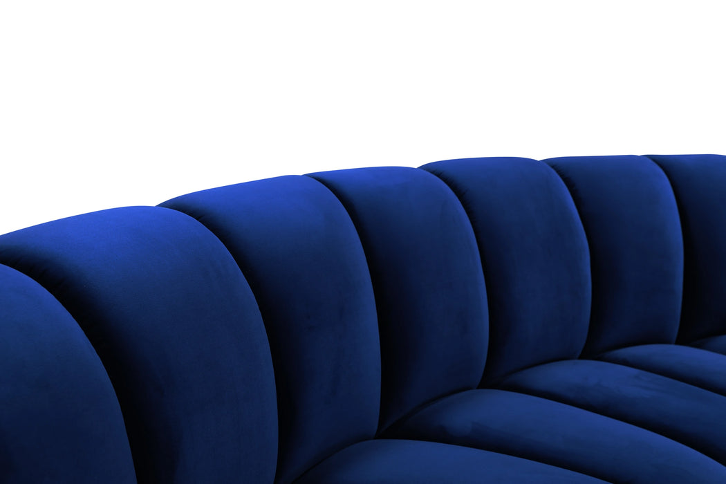 Infinity Navy Velvet 12pc. Modular Sectional