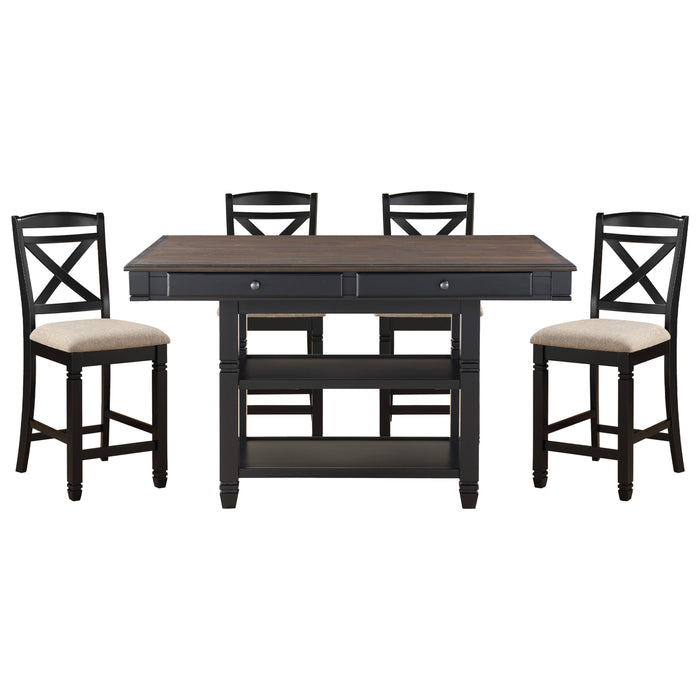Baywater 5pc Set (TB+4S) in Natural/Black/Beige - 5705BK-36*5