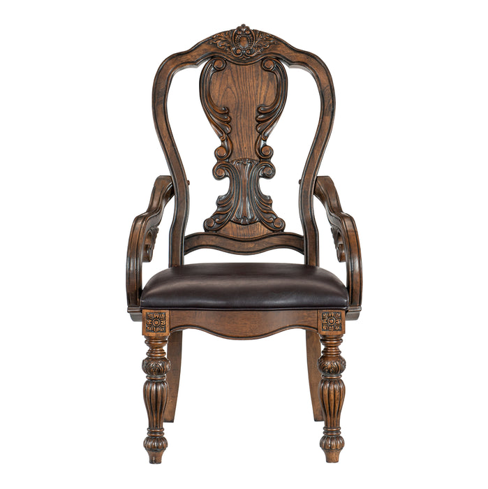 Bergen Arm Chair in Brown/Oak - 5829A
