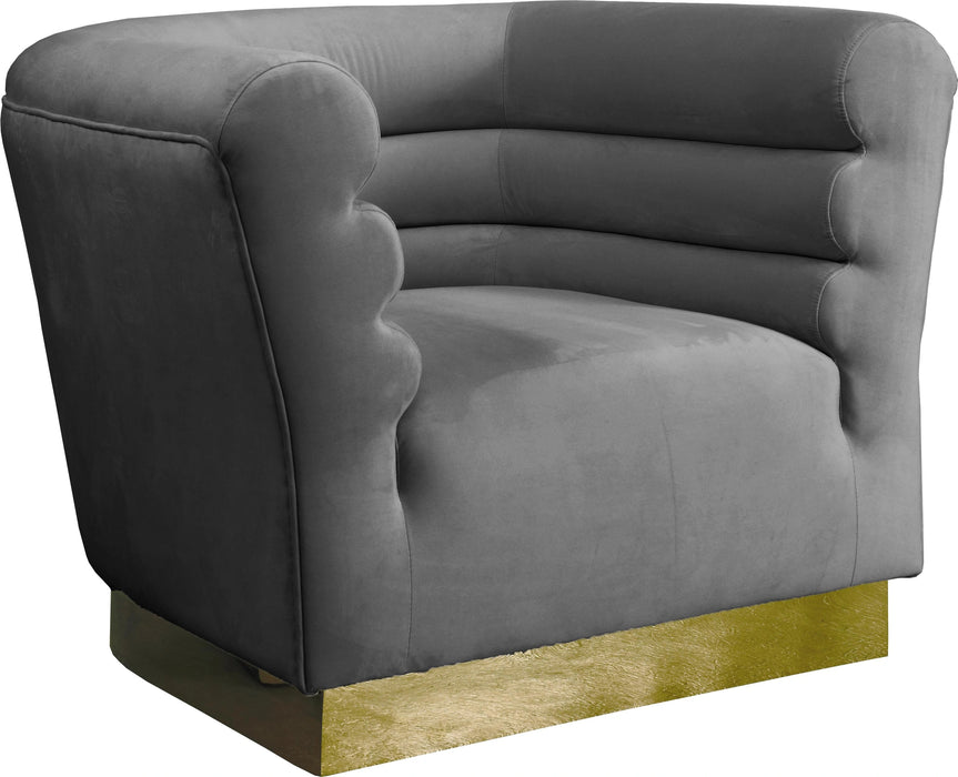 Bellini Grey Velvet Chair