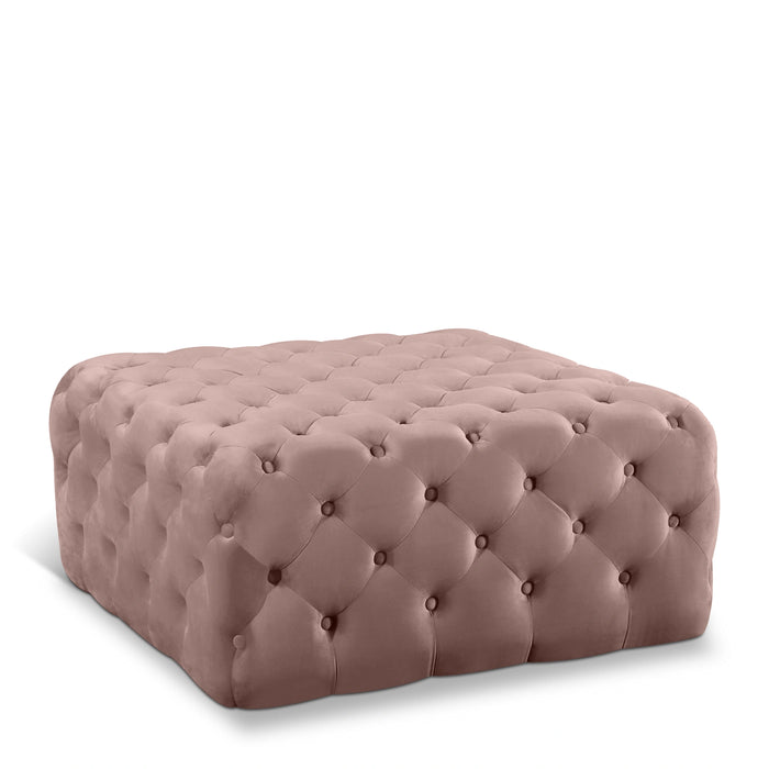 Ariel Pink Velvet Ottoman/Bench