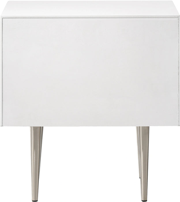 Modernist White Gloss Night Stand