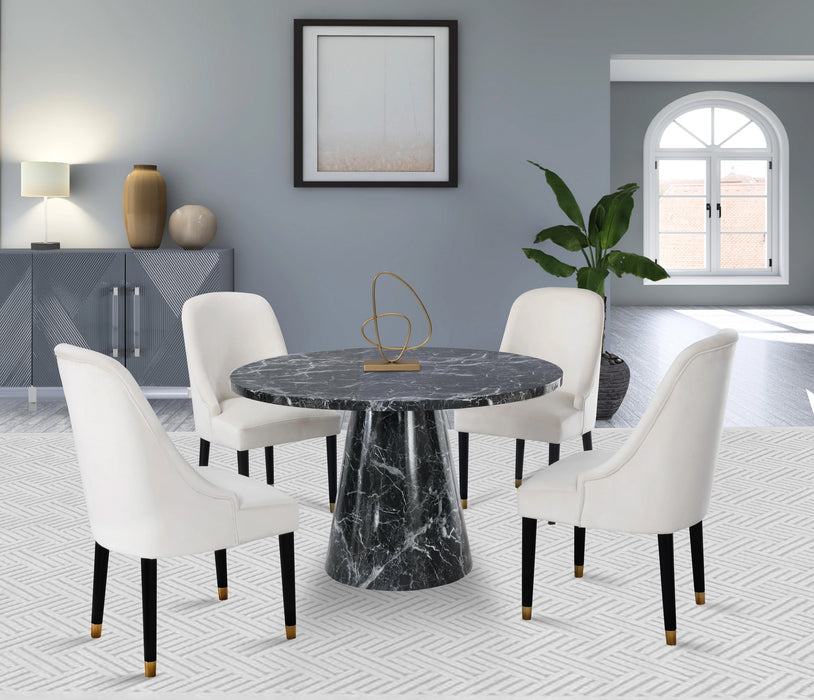 Omni Black Faux Marble Dining Table