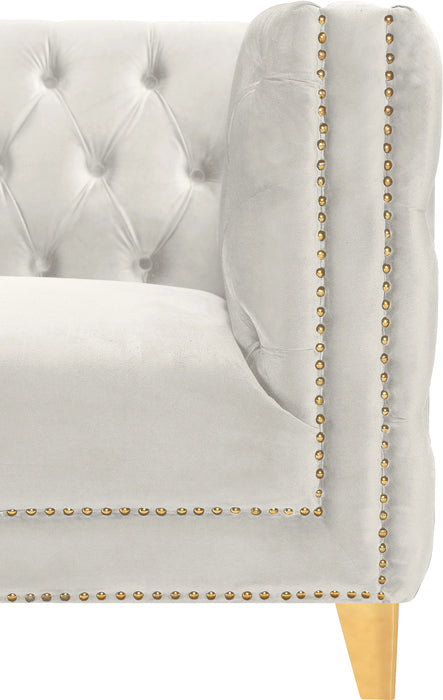 Michelle Cream Velvet Loveseat