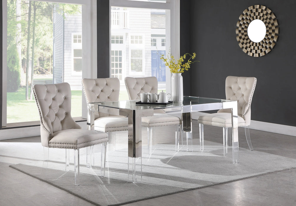 Casper Rich Chrome Dining Table