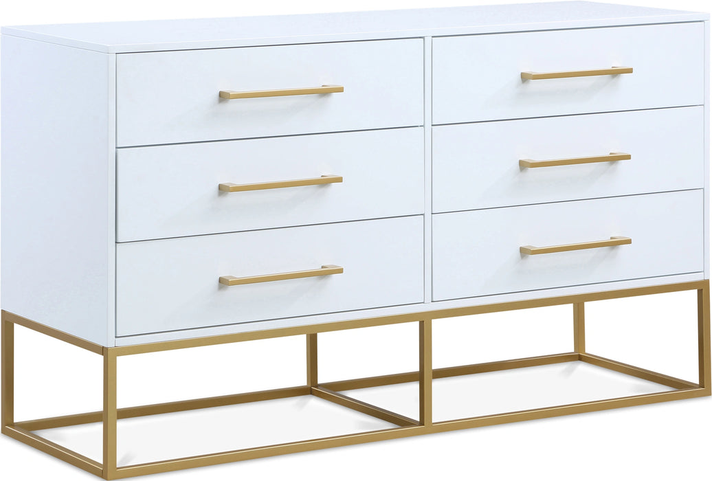 Maxine White / Gold Dresser