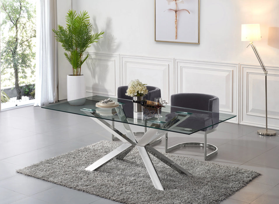 Juno Chrome Dining Table