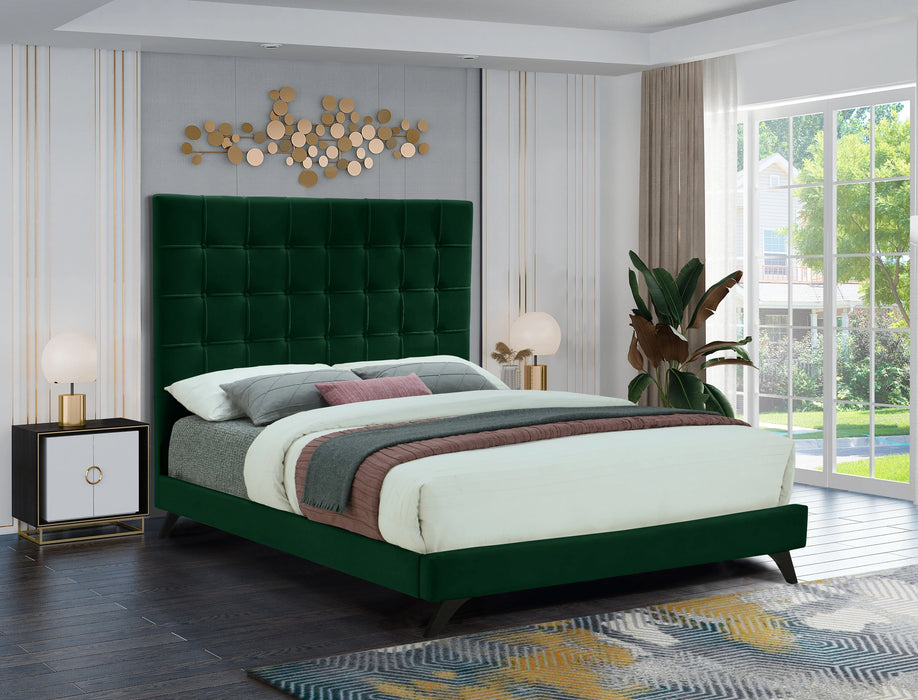 Elly Green Velvet Full Bed