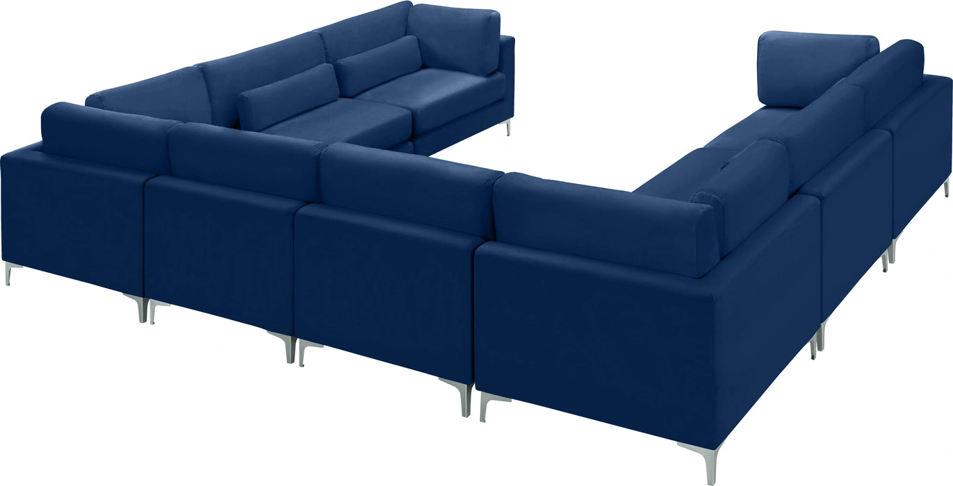 Julia Navy Velvet Modular Sectional (8 Boxes)