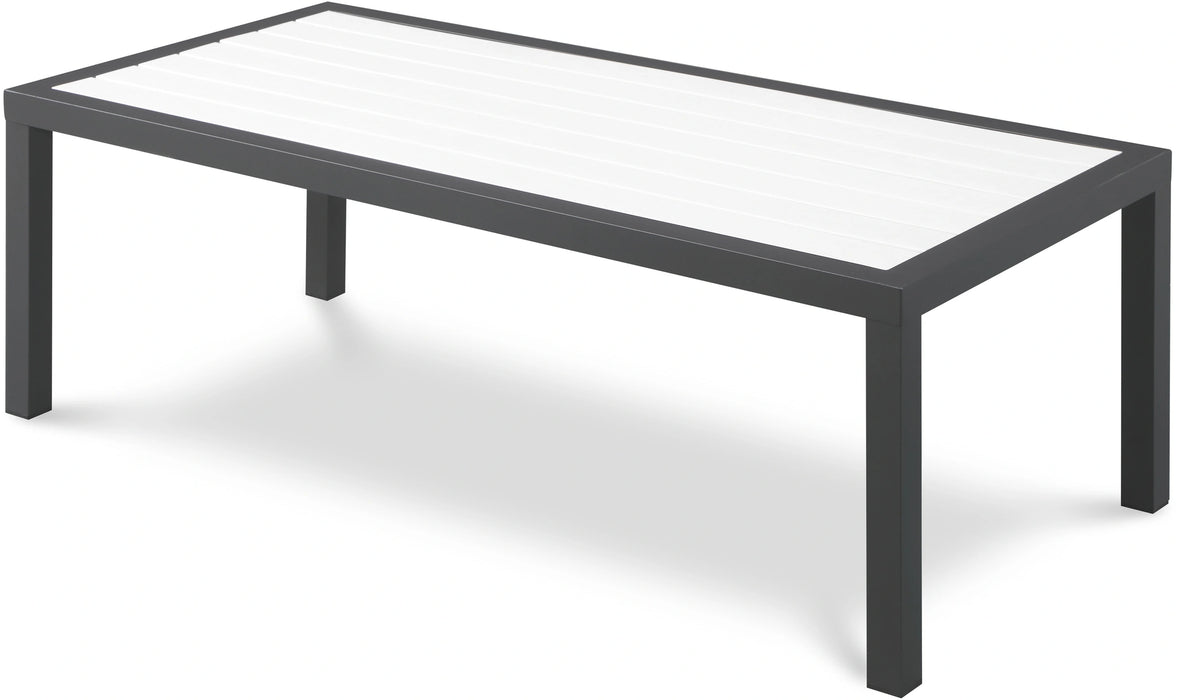 Nizuc White manufactured wood Outdoor Patio Aluminum Coffee Table