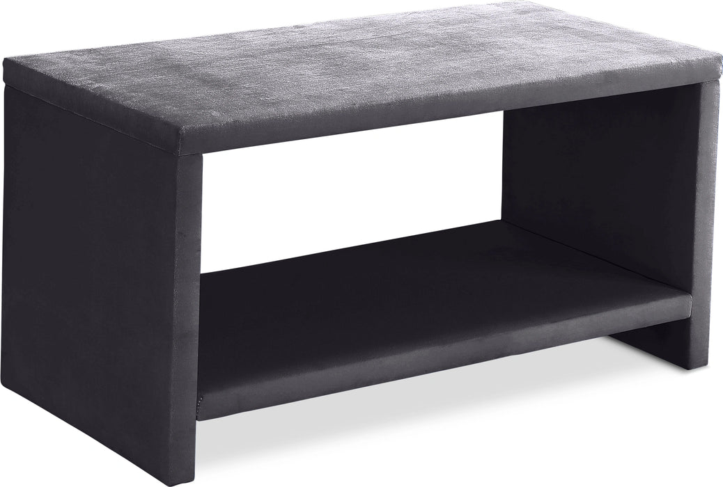 Cleo Grey Velvet Night Stand