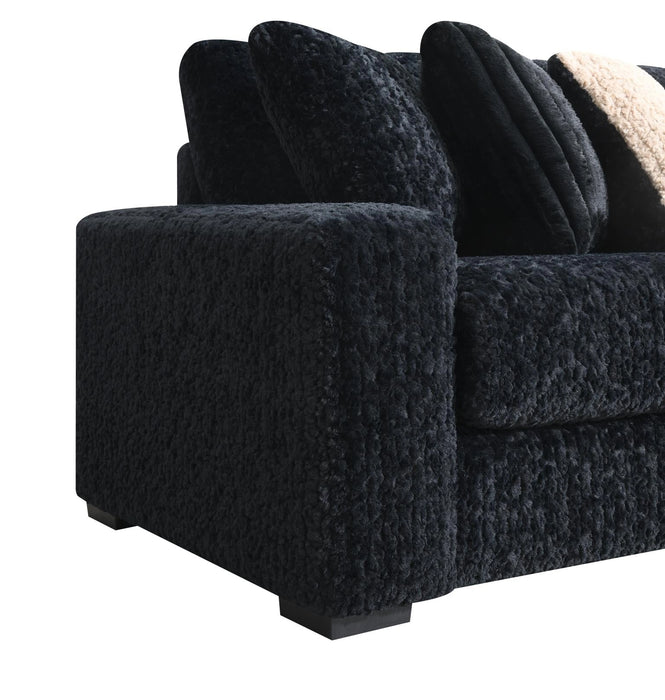 Black Corduroy Loveseat