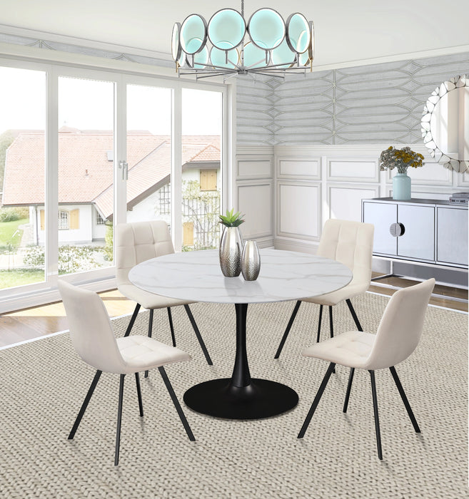 Annie Cream Velvet Dining Chair