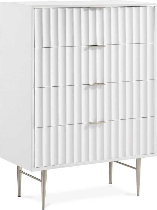 Modernist White Gloss Chest