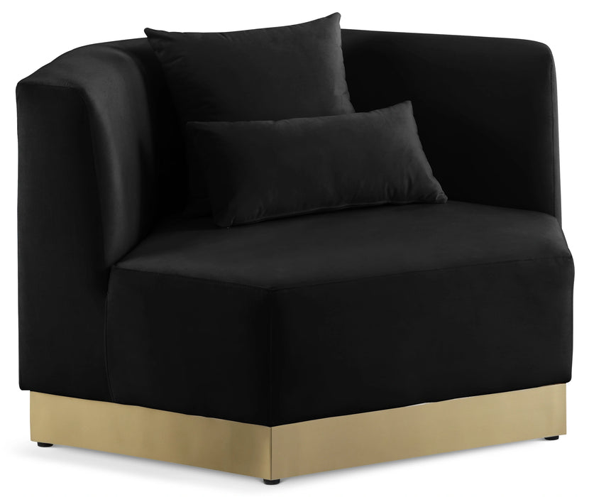 Marquis Black Velvet Chair