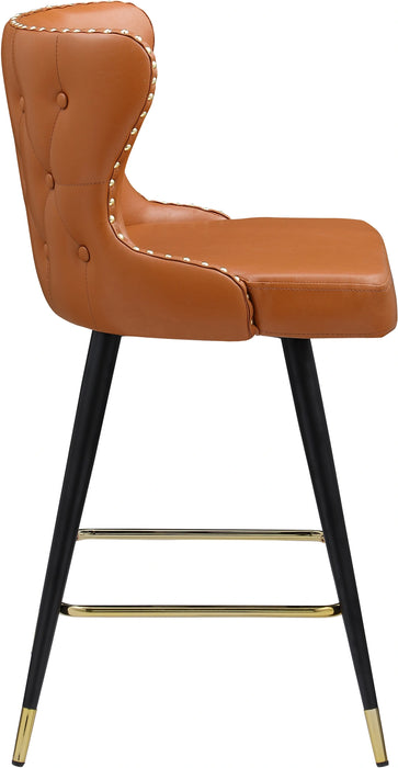 Hendrix Cognac Faux Leather Counter/Bar Stool