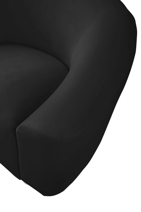 Riley Black Velvet Sofa