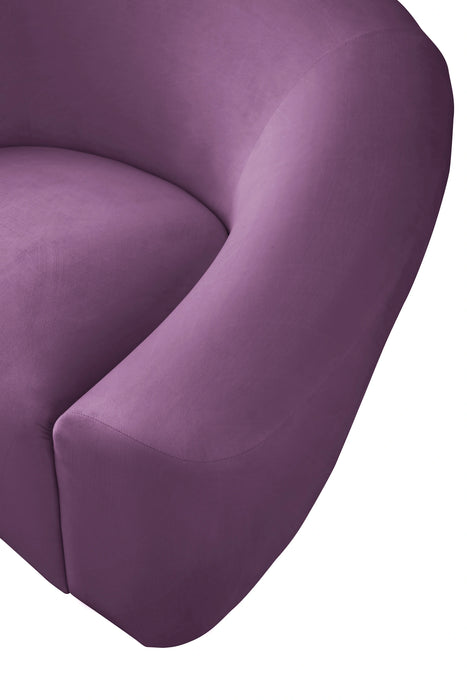Riley Purple Velvet Loveseat