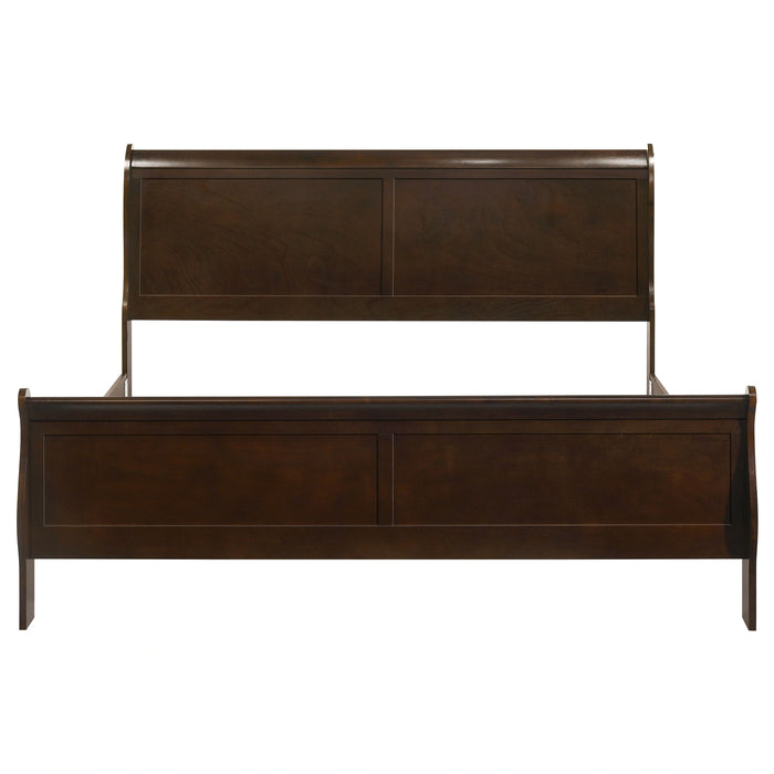 Louis Philippe Sleigh Panel Bed