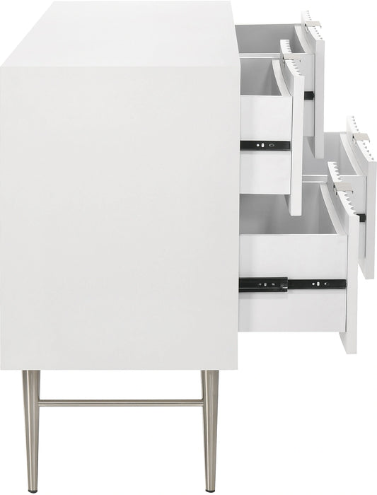 Modernist White Gloss Dresser