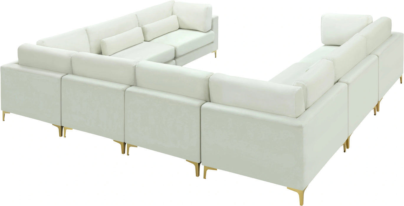 Julia Cream Velvet Modular Sectional (8 Boxes)