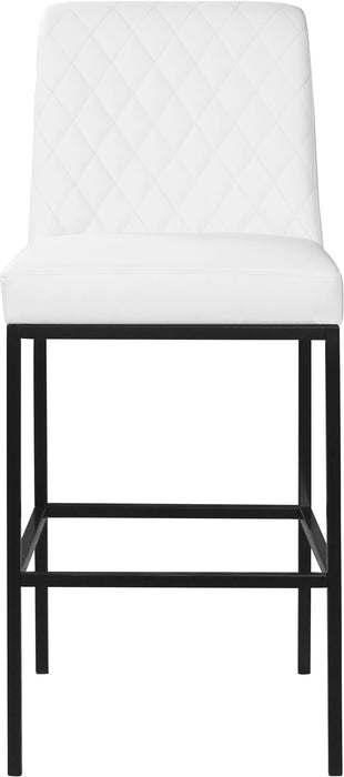 Bryce White Faux Leather Stool