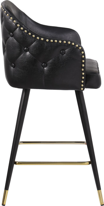 Barbosa Black Faux Leather Counter/Bar Stool