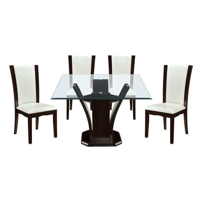 Daisy 5pc Set (TB+4S) in Espresso/Transparent/White - 710-54SQ*5WS
