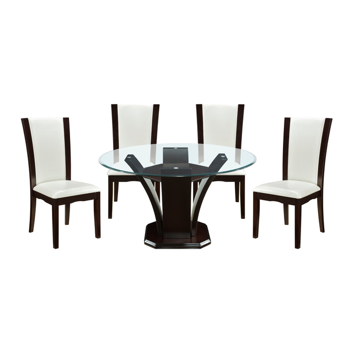 Daisy 5pc Set (TB+4S) in White/Transparent/Espresso - 710-54*5WS