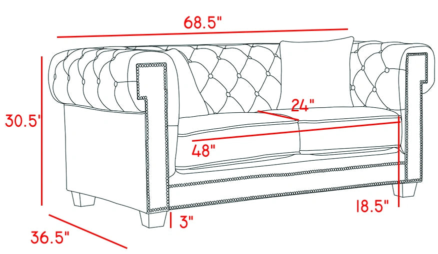 Bowery Grey Velvet Loveseat