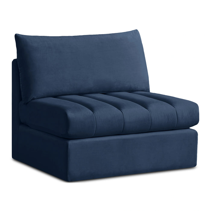 Jacob Navy Velvet Armless