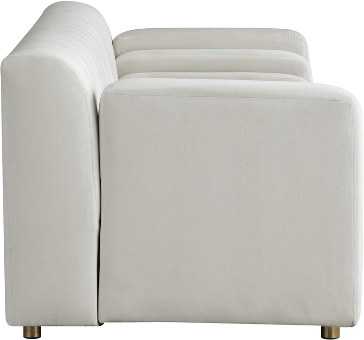 Naya Cream Velvet Loveseat