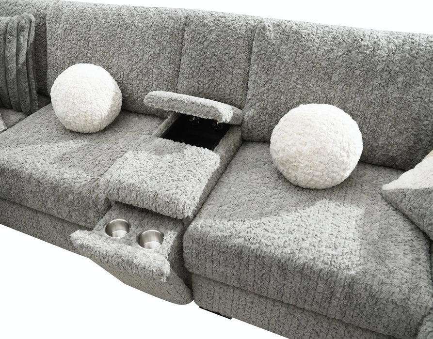 Gray Corduroy Loveseat