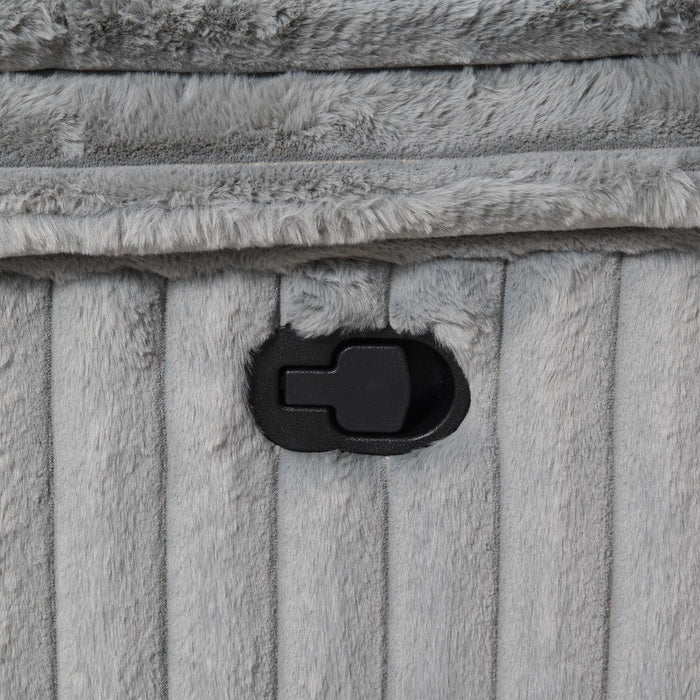 Gray Corduroy Motion Glider Chair