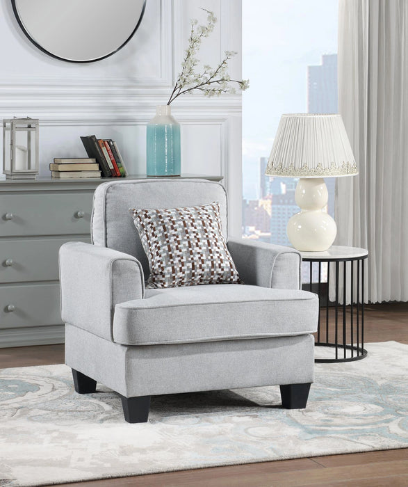 U418 Silver Loveseat