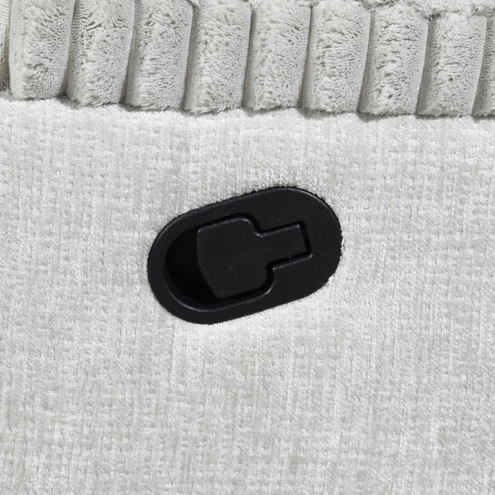 Gray Corduroy Motion Loveseat