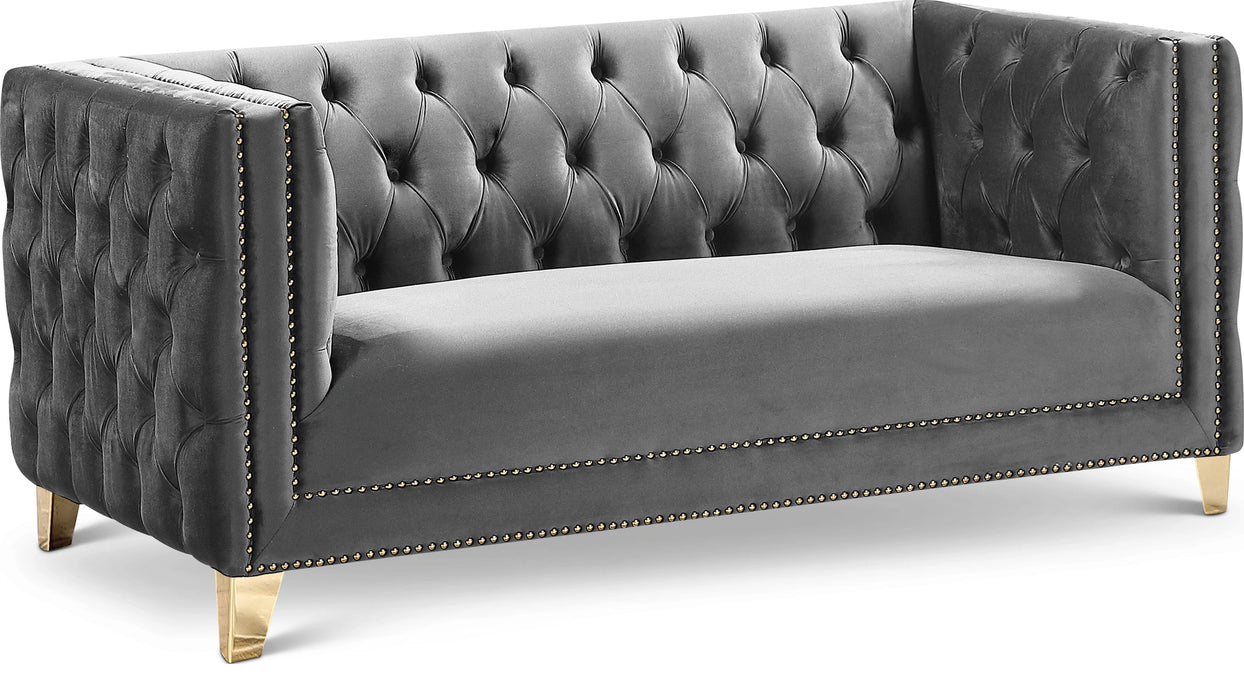 Michelle Grey Velvet Loveseat