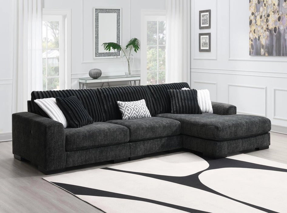 Charcoal 3 Pc Sectional