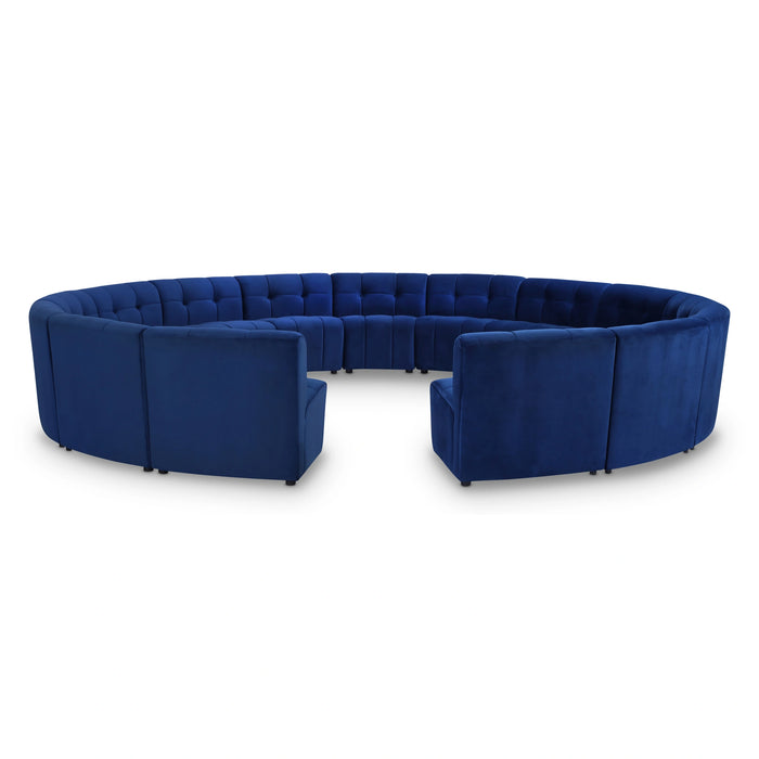 Limitless Navy Velvet 15pc. Modular Sectional
