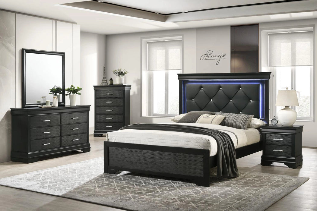 B395 Bed-Dresser-Mirror