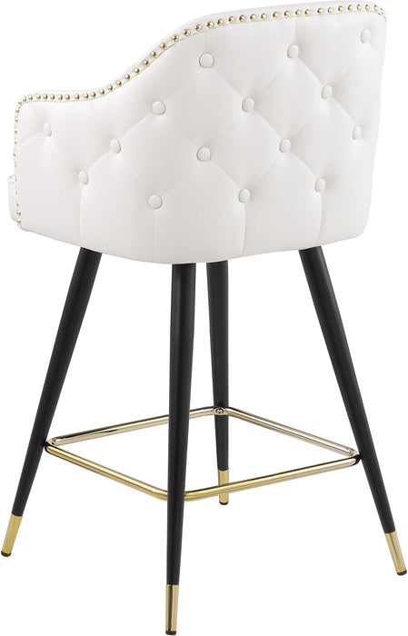 Barbosa White Faux Leather Counter/Bar Stool