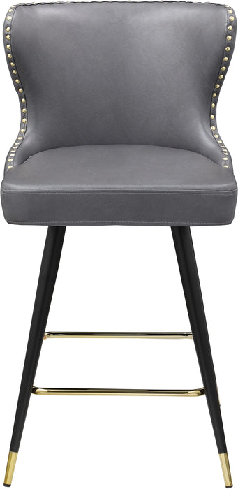 Hendrix Grey Faux Leather Counter/Bar Stool
