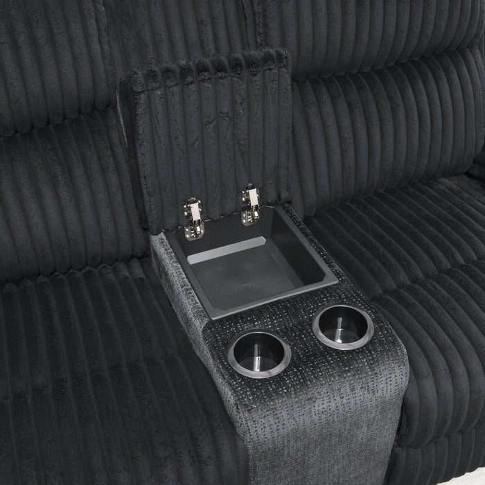Black Corduroy Motion Chair